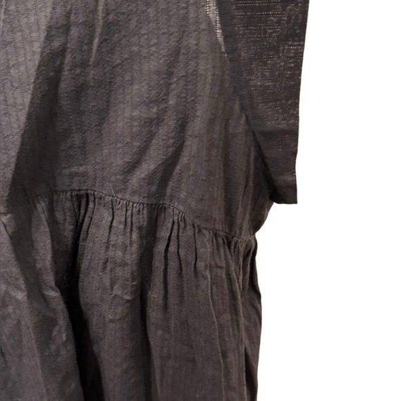 Lucky Brand Grayish/ Black Blouse with White Embroidery Flutter Sz XXL - Picture 8 of 13